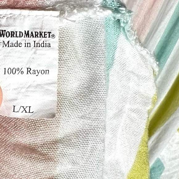 World Market Striped Multicolor Maxi Kaftan Dress L/XL - Picture 6 of 6